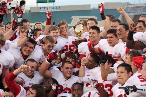 The Katy Tigers had a lot to be happy about for what happened during 2012 season, the latest of which is being named mythical champions by the revived National Sports News Service. Photo by Joe Goodman/Courtesy Katy Times.